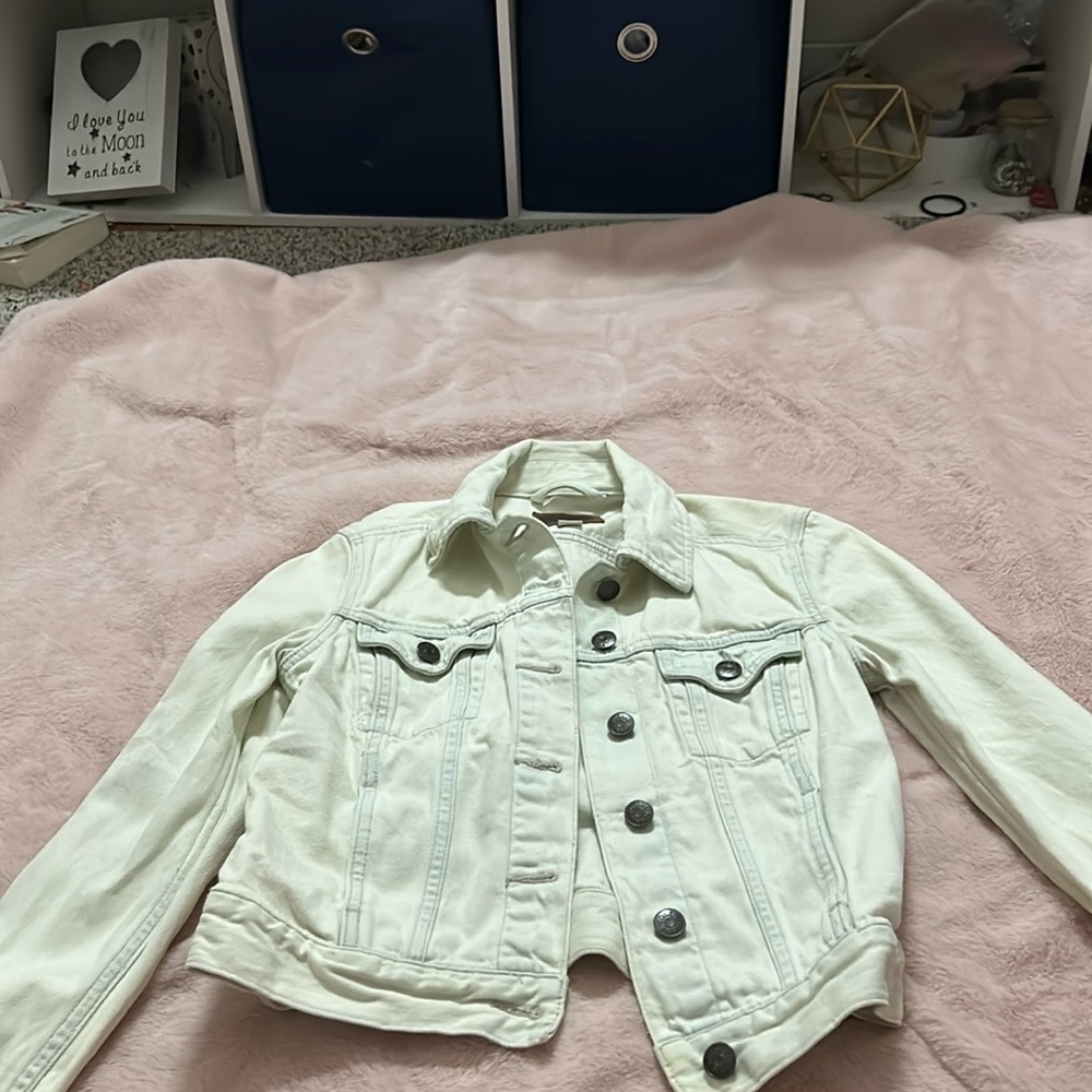 White cream jean jacket